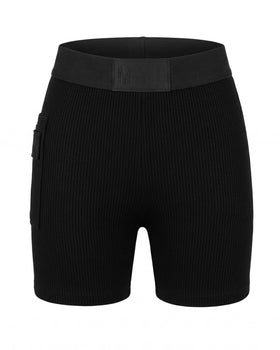 RIBBED COMPRESSION SHORTS by MYL BERLIN, front view