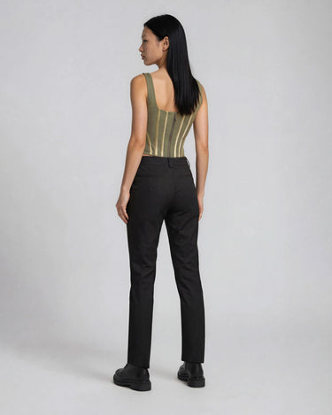 SCULPT Ruched Trousers with Red Contrast Mesh Applications