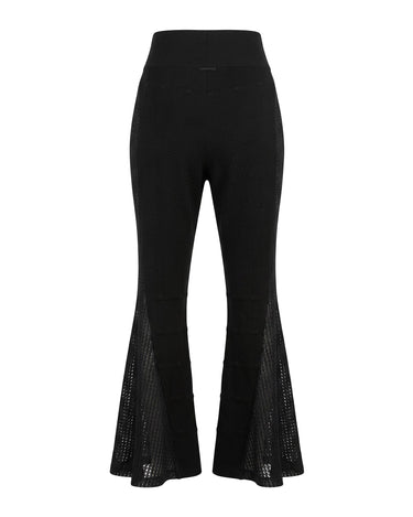 PHANTOM Flare Dramatic mesh flared trousers