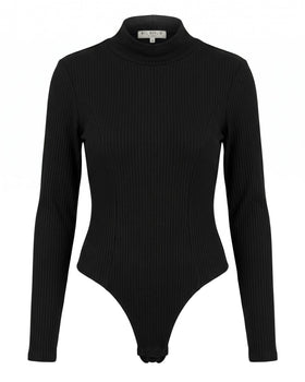 RIBBED SECOND SKIN BODYSUIT by MYL BERLIN, front view