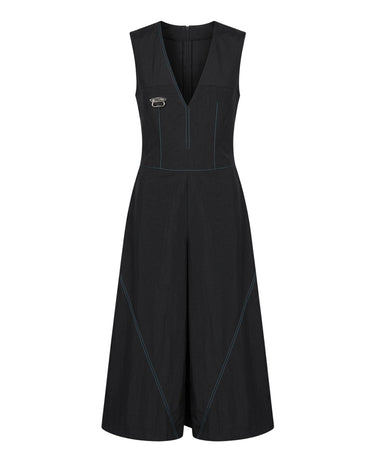 OATH Technical Dress - Technical midi dress with contrast stitching