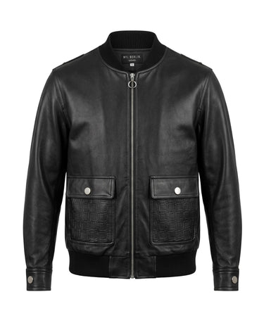 STRUCTURED LEATHER JACKET - Architectural leather jacket with sharp construction