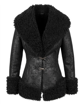 STRUCTURED FAUX FUR JACKET by MYL BERLIN, front view