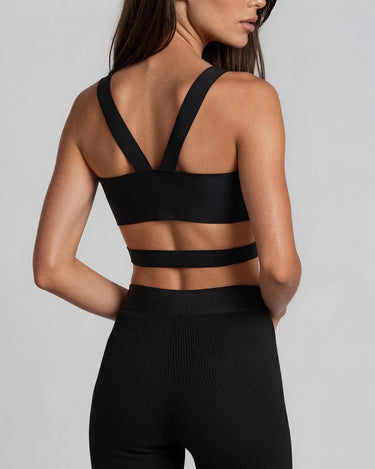 LACE CORE BUSTIER – Crop top with French lace front and elastic straps