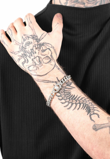 Thick Curb Chain Pearl Bracelet - MYL BERLIN - 4260654111224 - 4260654111224