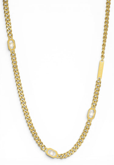 Thick Curb Chain Pearl Necklace - MYL BERLIN - 4260654111200 - 4260654111200
