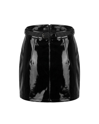 ONYX Cargo Skirt High-shine cargo mini skirt with hardware