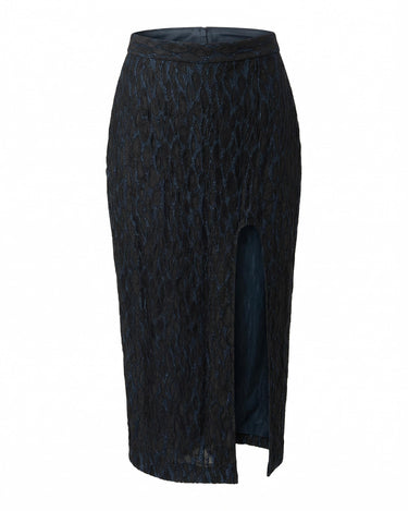 VORTEX Slit Skirt High-relief textured pencil skirt with slit