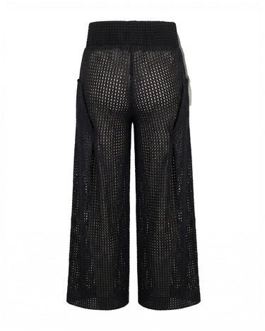 VOID Mesh Trousers - Sheer mesh wide-leg trousers