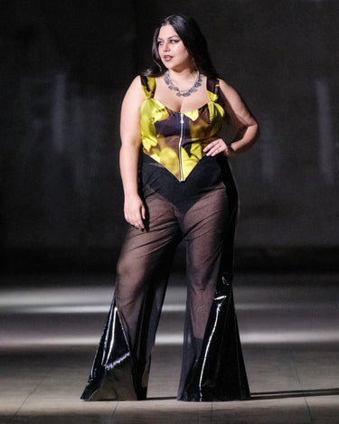 PHANTOM Flare - Dramatic mesh flared trousers