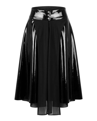 ONYX Flare Skirt High-shine patent flared skirt