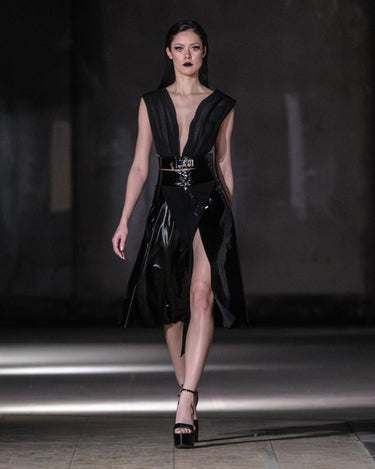 ONYX Flare Skirt High-shine patent flared skirt