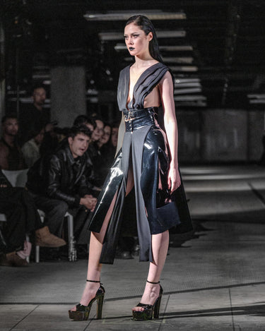 ONYX Flare Skirt High-shine patent flared skirt