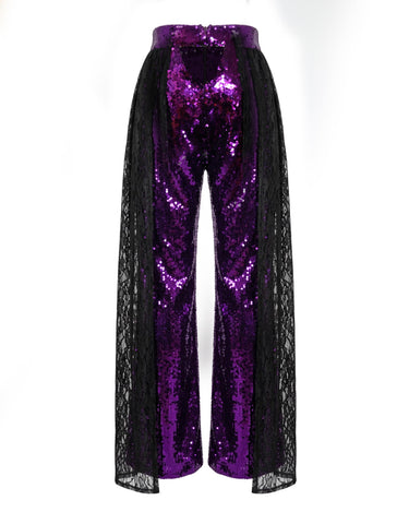 OATH Lace Pant Sequin and lace wide-leg trousers
