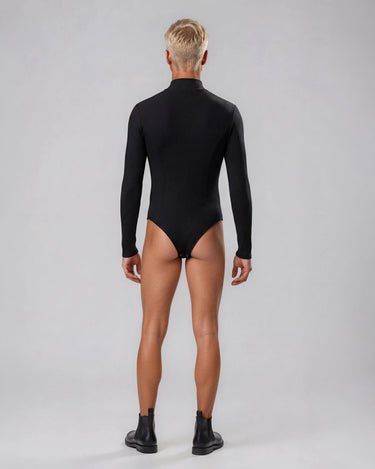 RIBBED SECOND SKIN BODYSUIT - Minimal ribbed bodysuit with sculptural compression