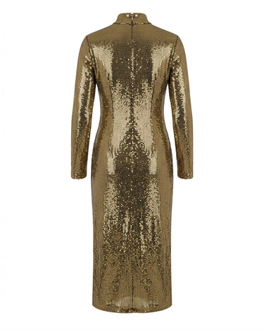 OATH Radiance Gown - High-neck sequin midi gown