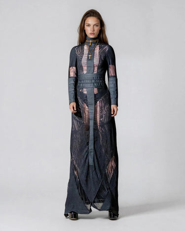 OATH Sentinel Gown - Deconstructed technical maxi dress with padding
