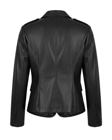 OATH Leather Blazer - Structured organic leather blazer jacket