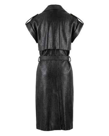 COATED DOUBLE BREASTED TRENCH back