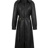 ZIP LEATHER OPTICS TRENCH COAT front