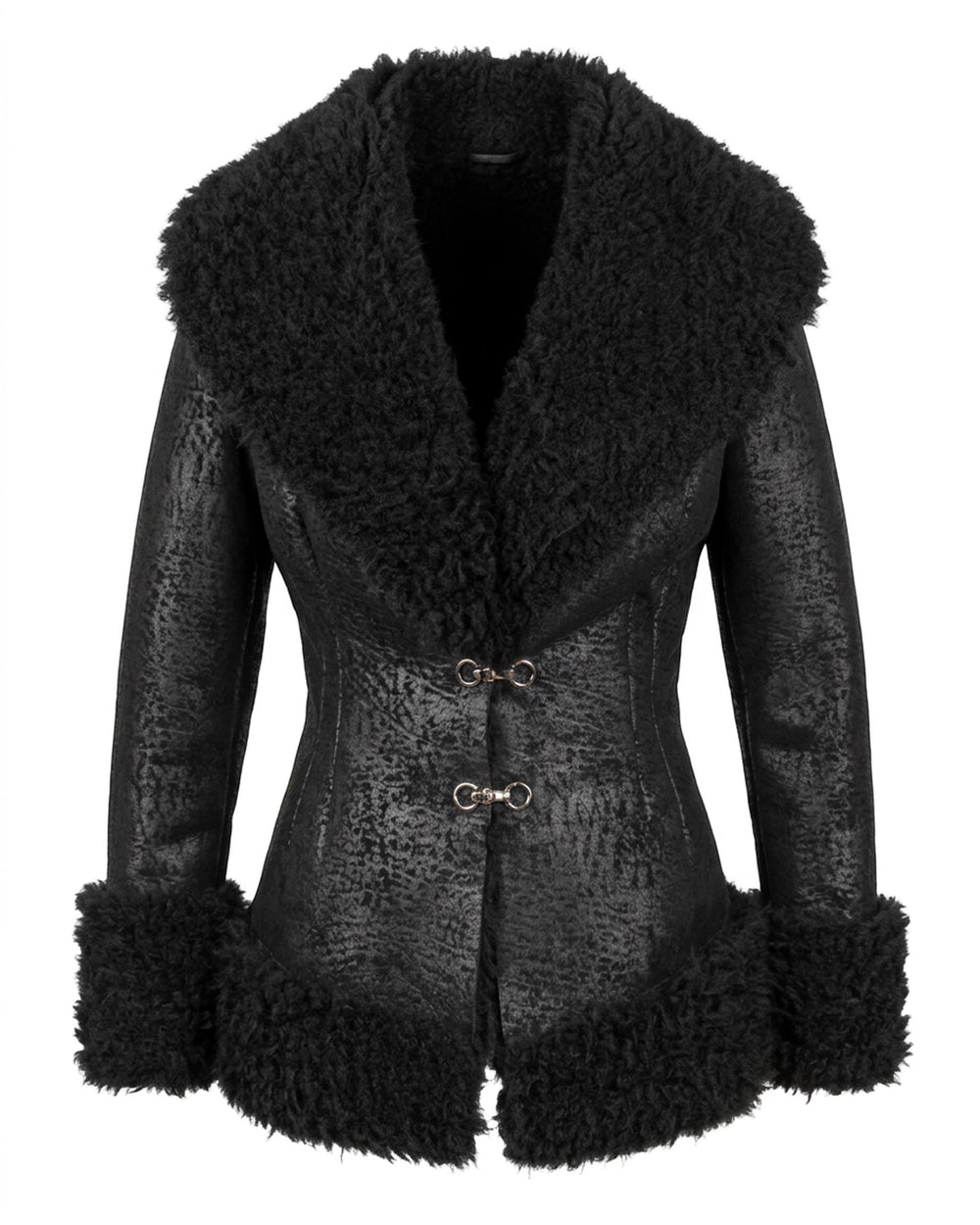 STRUCTURED FAUX FUR JACKET