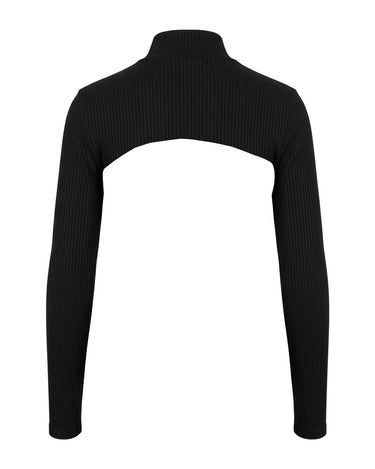 CUT-OUT RIB TOP - Second-skin top with sculptural cut-out