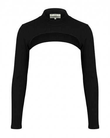 CUT-OUT RIB TOP - Second-skin top with sculptural cut-out