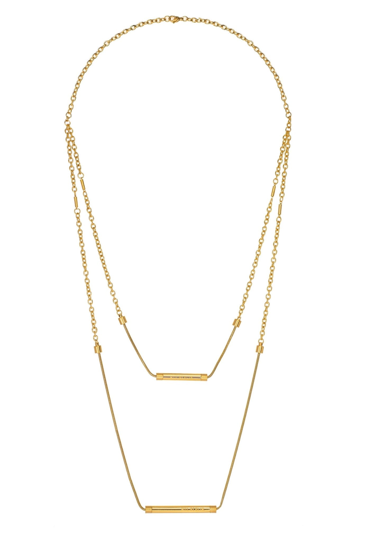 Layered Chain Tube Necklace - MYL BERLIN - 4260654111491 - 4260654111491