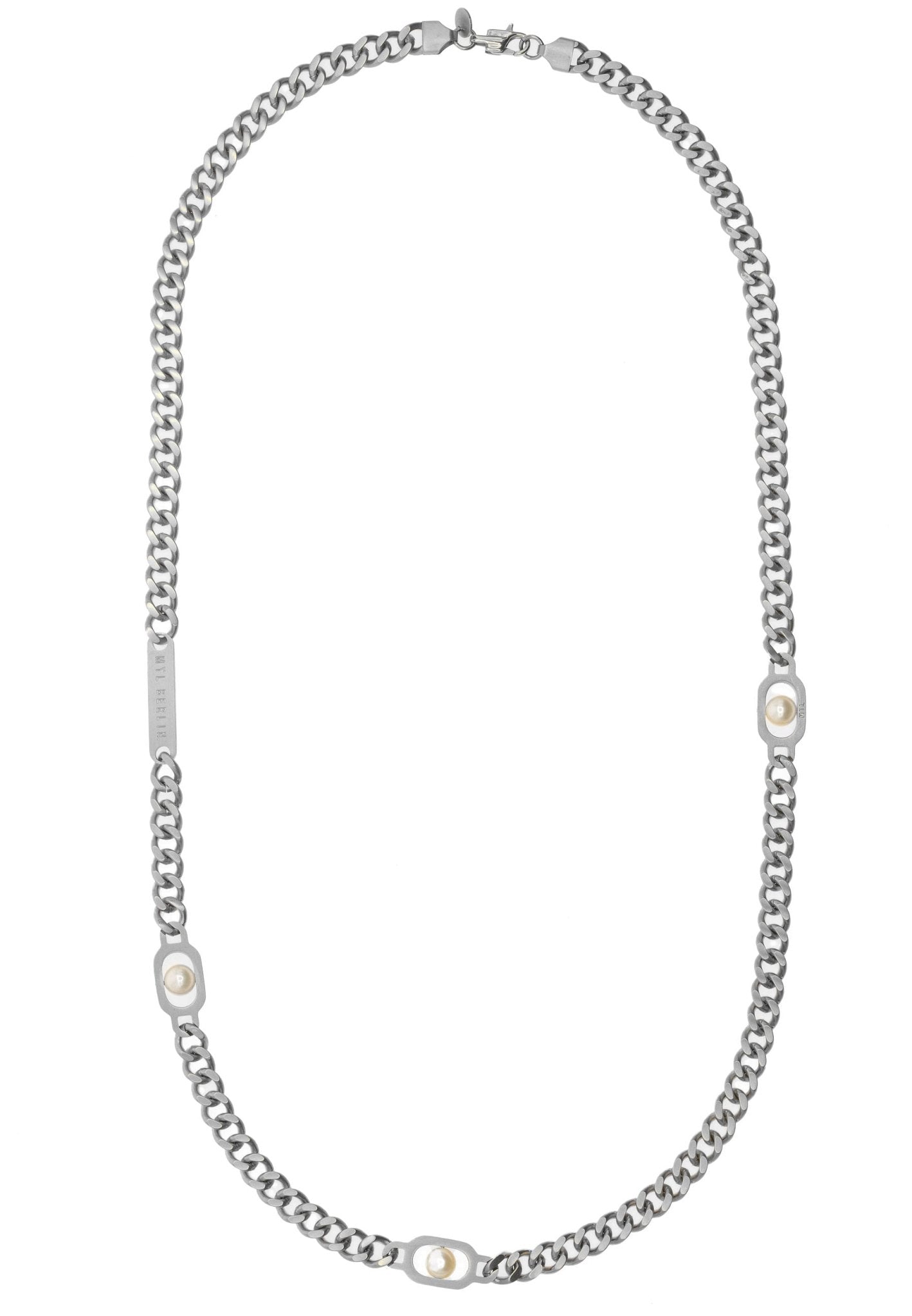 Thick Curb Chain Pearl Necklace - MYL BERLIN - 4260654111187 - 4260654111187