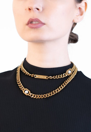 Thick Curb Chain Pearl Necklace - MYL BERLIN - 4260654111194 - 4260654111194