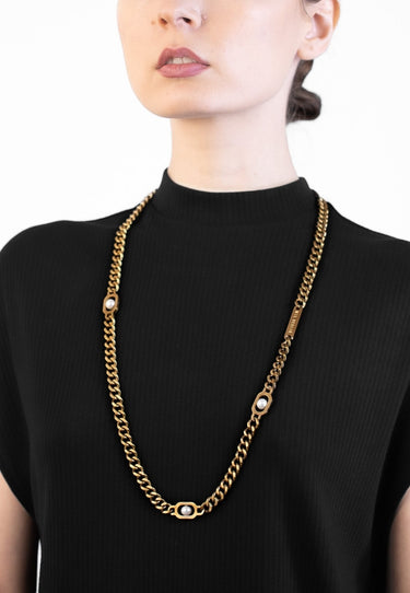 Thick Curb Chain Pearl Necklace - MYL BERLIN - 4260654111200 - 4260654111200