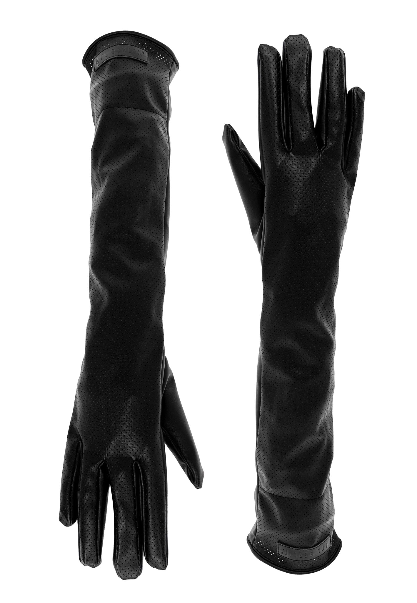 Long Leather Gloves With Elegenat Hole Pattern - MYL BERLIN - 4260654112825