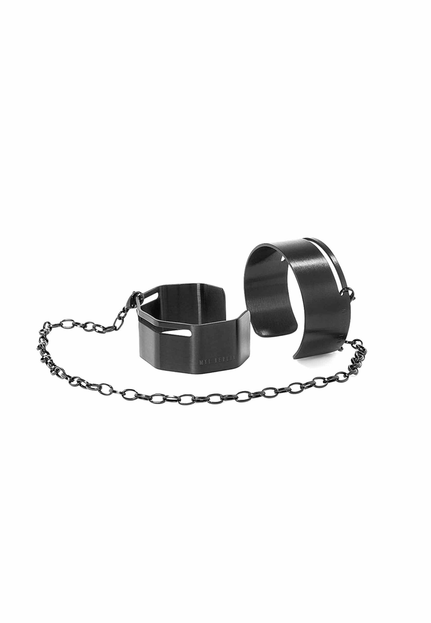 Open Cuff Bracelet Set with Chain "Handcuff Bracelets" - MYL BERLIN - 4260654110258 - 4260654110258